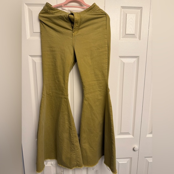We The Free Olive Float on Flare Jeans (WORN ONCE) - Picture 1 of 4